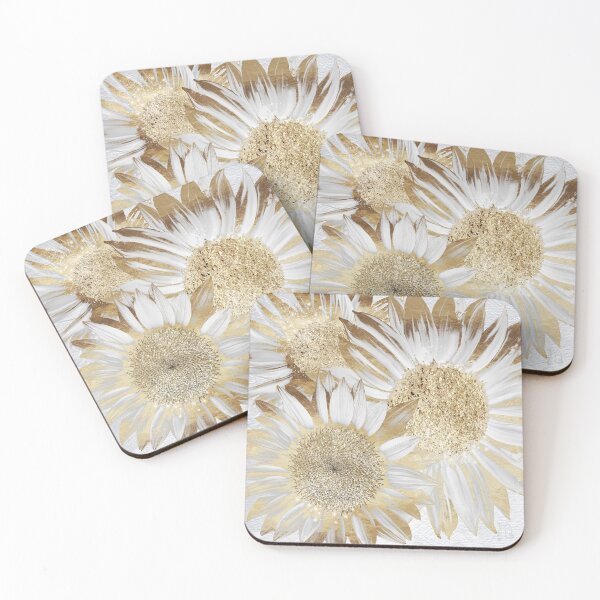 Item preview, Golden Sunflowers II Modern floral designed and sold by Glimmersmith.