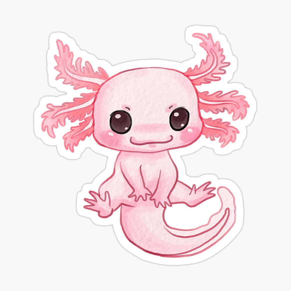 Cute Baby Axolotl Pastel Goth Cute Kawaii Animal Poster For Sale By Dakotameudell Redbubble