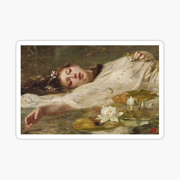 Ophelia - Renaissance Painting Sticker