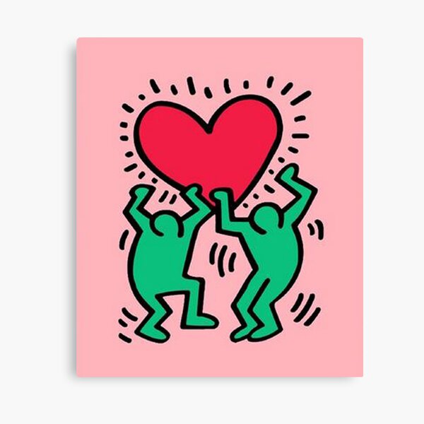 deux personnes apportent du coeur Impression sur toile
