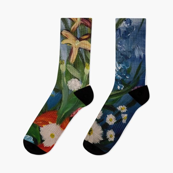 Artikelvorschau, gemischte Wildblumen in Acrylfarbe entworfen und verkauft von kkartwork.