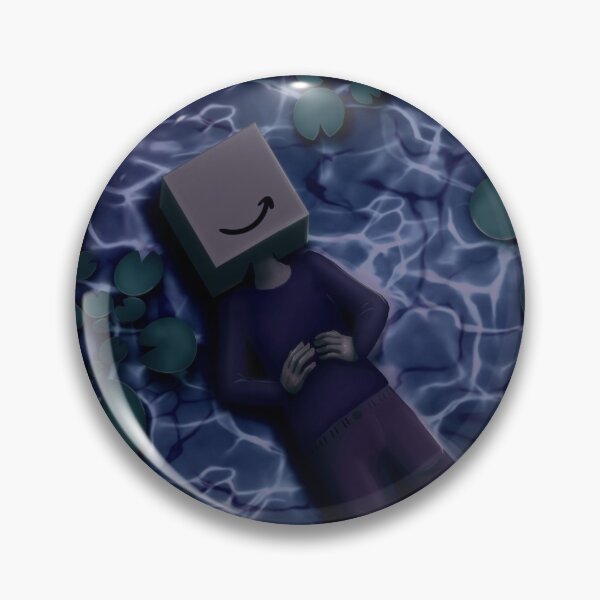 Item preview, Boxhead chilling in a pond at night designed and sold by Hunnyabee.