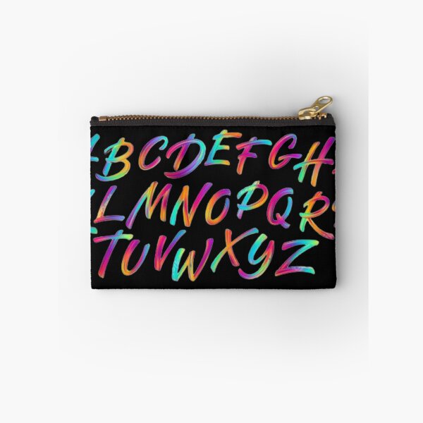 Item preview, Black Background Vibrant Alphabets designed and sold by IshitaPoint.