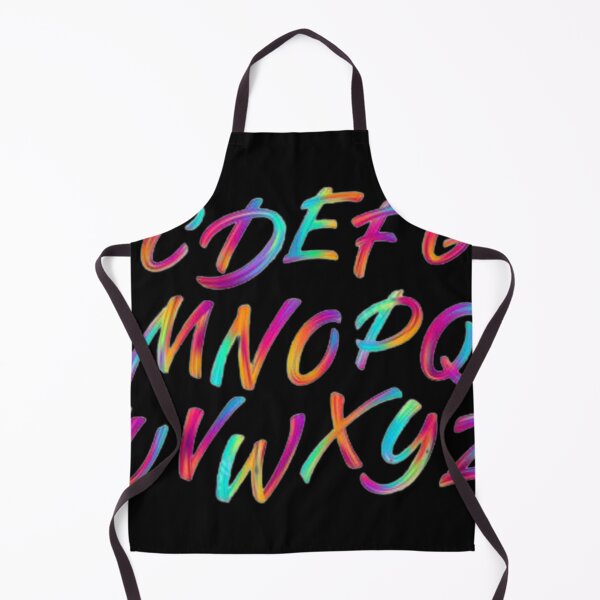 Item preview, Black Background Vibrant Alphabets designed and sold by IshitaPoint.