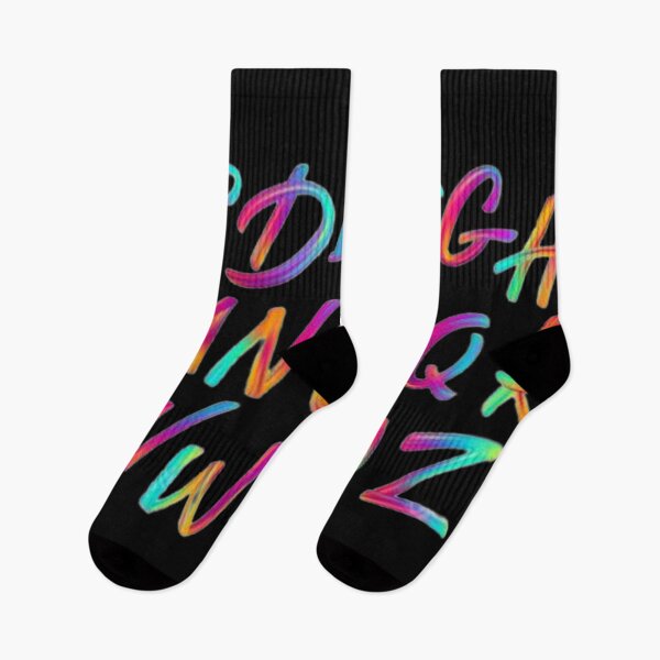 Item preview, Black Background Vibrant Alphabets designed and sold by IshitaPoint.