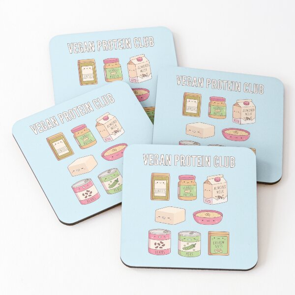 Item preview, Cute Funny Vegan Protein Club Food Doodles designed and sold by rustydoodle.