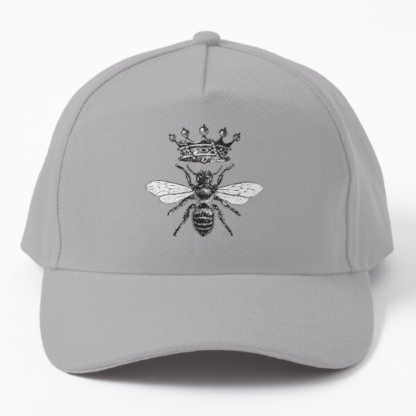 Queen Bee | Vintage Honey Bees | Black and White |  Baseball Cap