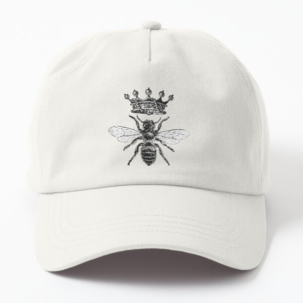 Queen Bee | Vintage Honey Bees | Black and White |  Dad Hat