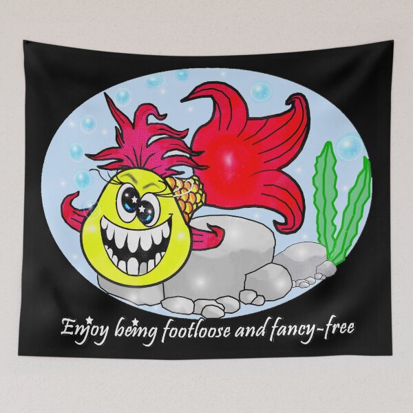 Item preview, Enjoy being footloose and fancy-free - Fish  designed and sold by Shirley cute art .
