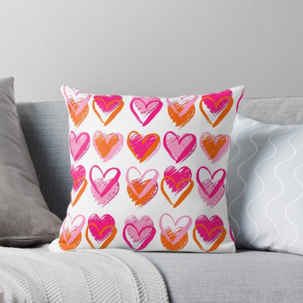 Vista previa del artículo con la obra «Corazones rosas y naranjas», diseñado y vendido por Julia Santos.