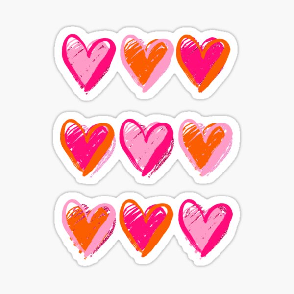 Preppy Heart Stickers for Sale