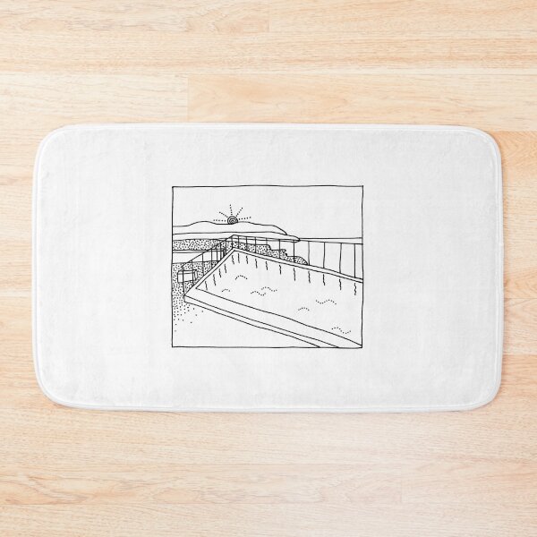 Item preview, Black and white ocean beach pool designed and sold by ChloepArt.