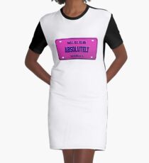 Absolutely - Gia Gunn License Plate Graphic T-Shirt Dress