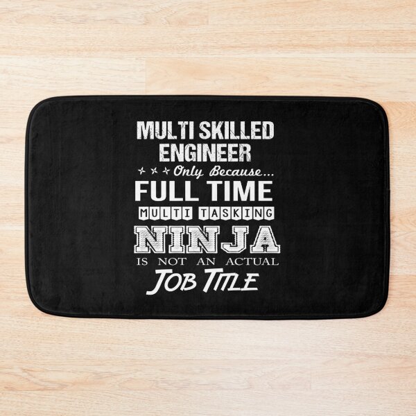 Item preview, Multi Skilled Engineer T Shirt - Multitasking Ninja Job Gift Item Tee designed and sold by ribbinjunk.