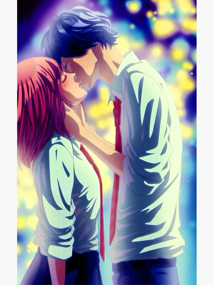 Ao Haru Ride - Futaba Yoshioka & Kou Mabuchi  Sticker for Sale by balvrz