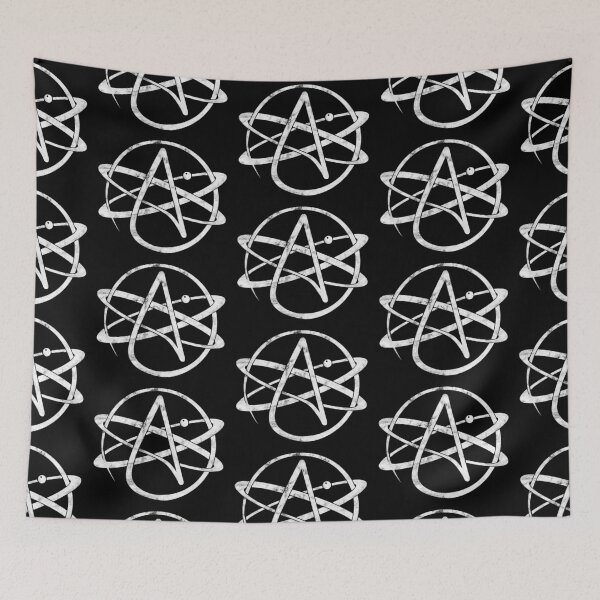 Item preview, Atheism Logo (White Worn Logo) designed and sold by politicalamity.