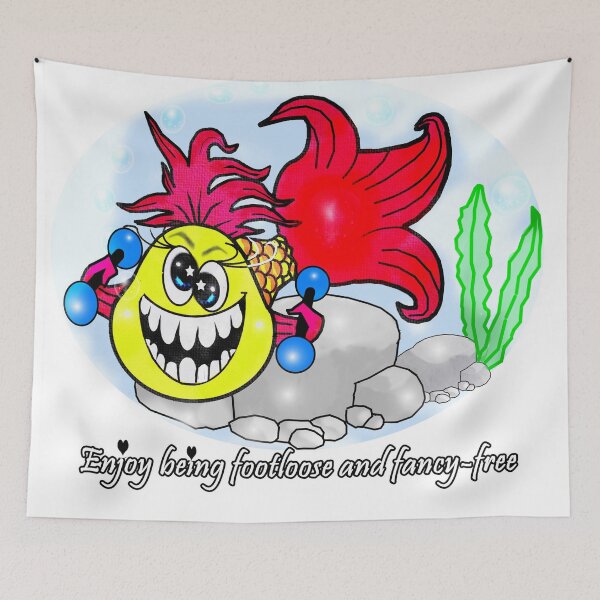 Item preview, Enjoy being footloose and fancy-Free -Fish  designed and sold by Shirley cute art .