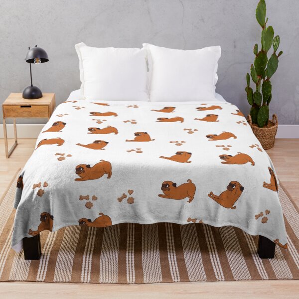 Item preview, Pug Dog doing Yoga Pose and Dog Food Tiles Design, Best for Dog Lovers, Owner and Mom designed and sold by joshrafg.