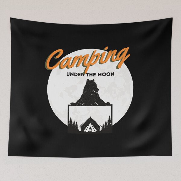 Item preview, Camping under the moon designed and sold by cinnamonbay.
