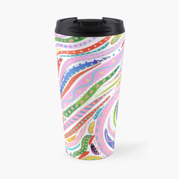 Mambo Mayhem Abstract Print Travel Mug