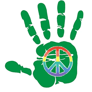 Artwork thumbnail, Printed Hand Peace Sign by RBDESIGN SHOP