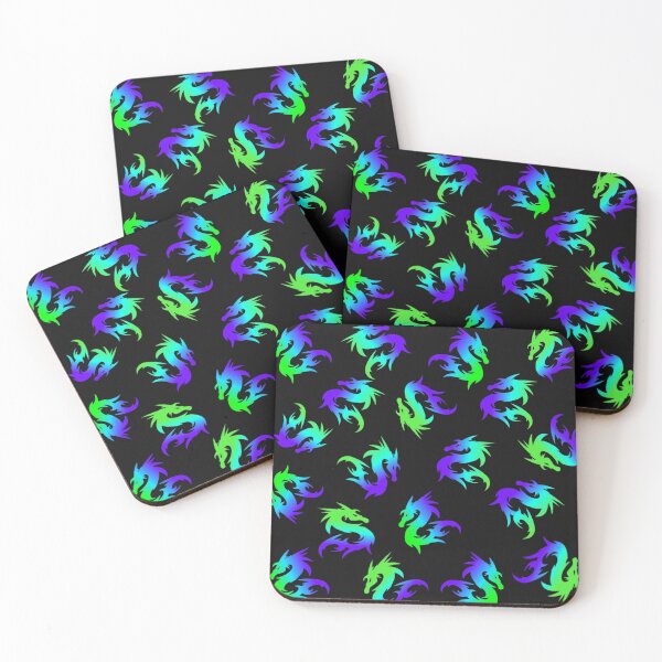 Item preview, COLORFUL WHIMSICAL BLUE GREEN CHINESE DRAGON ABSTRACT PATTERN designed and sold by samArtline.