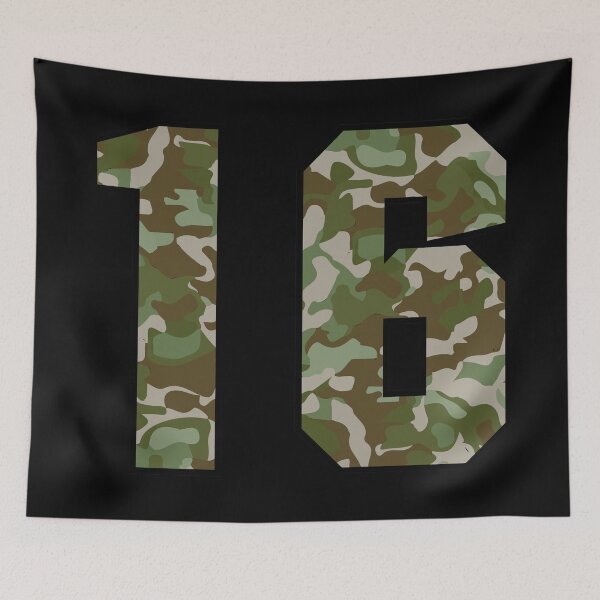 Item preview, Army Camouflage Number sixteen Soldiers Lucky Number 16 designed and sold by Urosek.