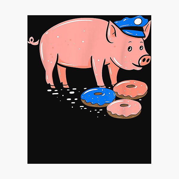 Wandbilder Polizist Schwein Redbubble