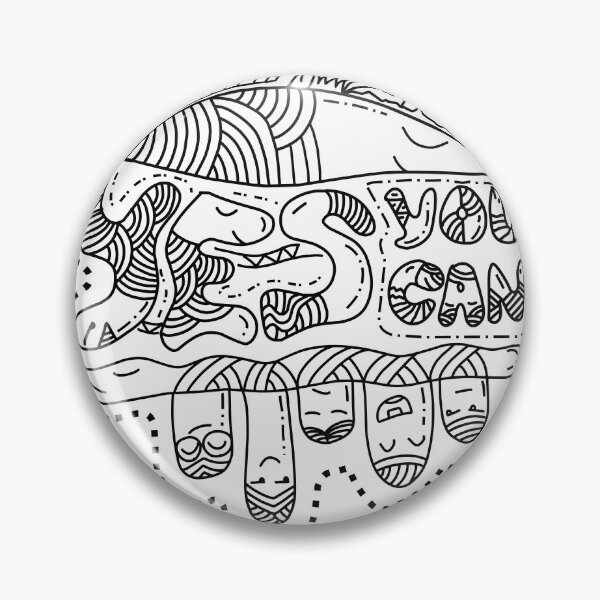 Item preview, "Yes, You Can" Quote Doodle Art Black and White designed and sold by R4CProject.