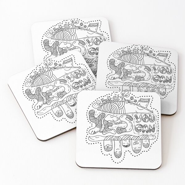 Item preview, "Yes, You Can" Quote Doodle Art Black and White designed and sold by R4CProject.