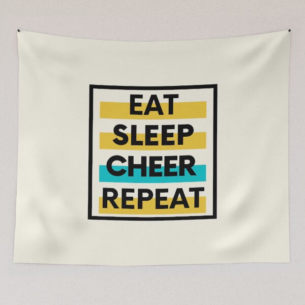 Item preview, Eat Sleep Cheer Repeat designed and sold by JooArtPrints  ★★★★★.