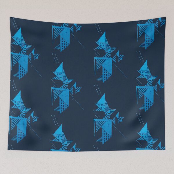 Item preview, blue traditional batik sri lanka designed and sold by ovenya.