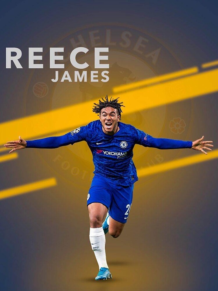 Download wallpapers Reece James Chelsea FC English footballer portrait  blue stone background football for desktop free Pictures for desktop free