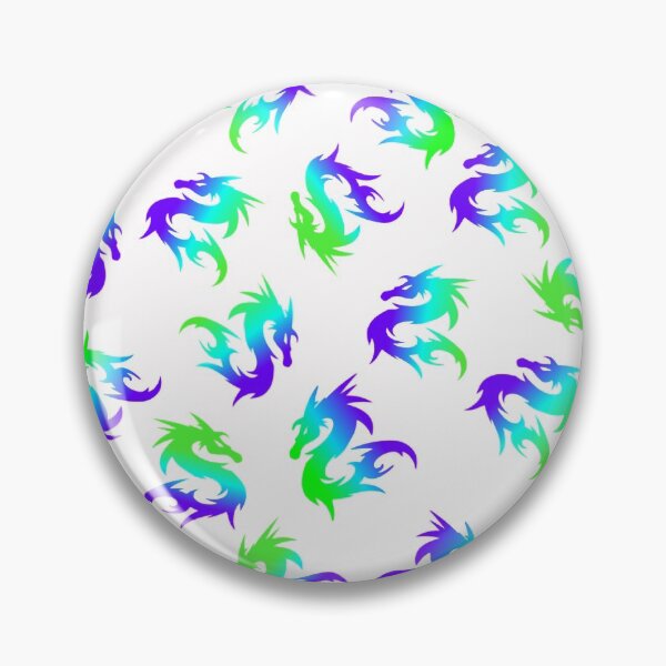 Item preview,  COLORFULWHIMSICAL  BLUE GREEN CHINESE DRAGON PATTERN designed and sold by samArtline.