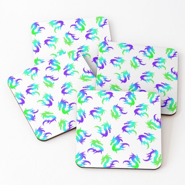 Item preview,  COLORFULWHIMSICAL  BLUE GREEN CHINESE DRAGON PATTERN designed and sold by samArtline.