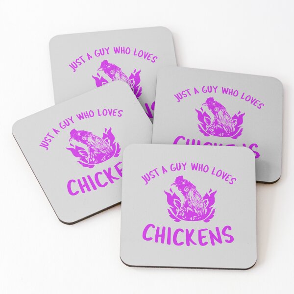 Item preview, Just A Guy Who Loves Chickens -funny chicken design in purple text designed and sold by katiekendall.