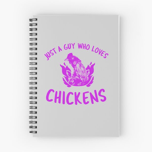 Item preview, Just A Guy Who Loves Chickens -funny chicken design in purple text designed and sold by katiekendall.