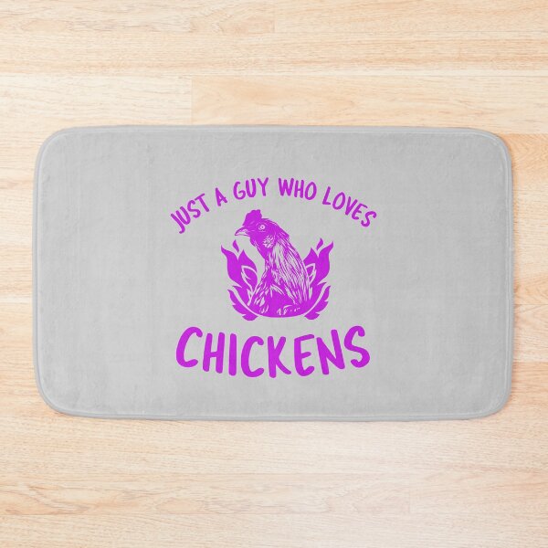 Item preview, Just A Guy Who Loves Chickens -funny chicken design in purple text designed and sold by katiekendall.