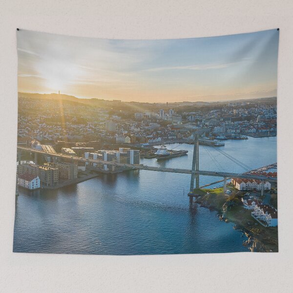 Item preview, Sunset in Stavanger Bridge Norway HDR designed and sold by Trendy Merch 90.