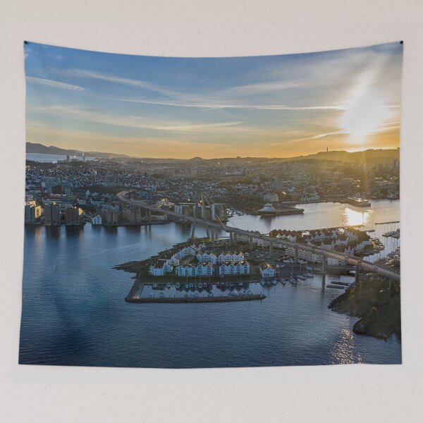 Item preview, Sunset in Stavanger Bridge Norway HDR designed and sold by Trendy Merch 90.