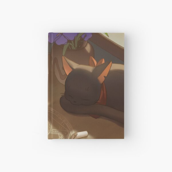 Cute Sleepy Cat in a Magic Atelier Hardcover Journal