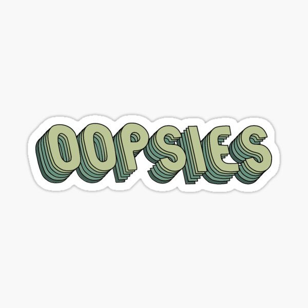 Vista previa del artículo con la obra «oopsies», diseñado y vendido por areejscreations.