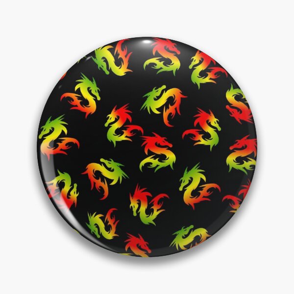 Item preview,  COLORFUL WHIMSICAL RED GREEN CHINESE DRAGON PATTERN designed and sold by samArtline.