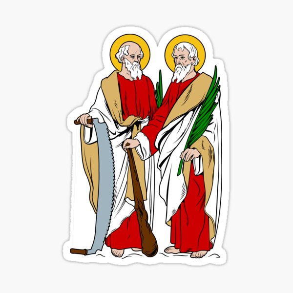 Saints Simon And Jude Sticker For Sale By Catholicsaints Redbubble