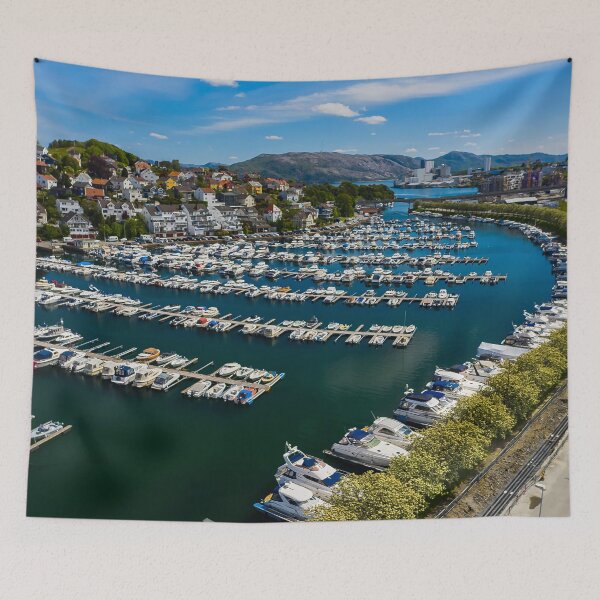 Item preview, Beutiful Quay with Boats In Stavanger, paradis brygge stavanger designed and sold by Trendy Merch 90.