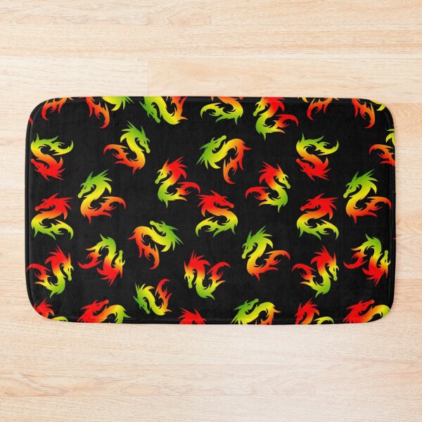 Item preview,  COLORFUL WHIMSICAL RED GREEN CHINESE DRAGON PATTERN designed and sold by samArtline.