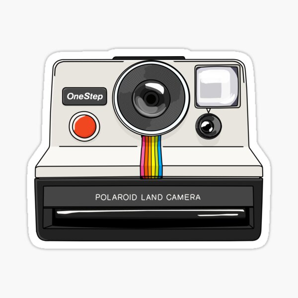 Polaroid Rainbow Illustrated Vinyl Sticker