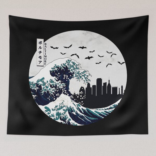 Item preview, Baltimore Kanagawa Wave Dark designed and sold by DFerraz.