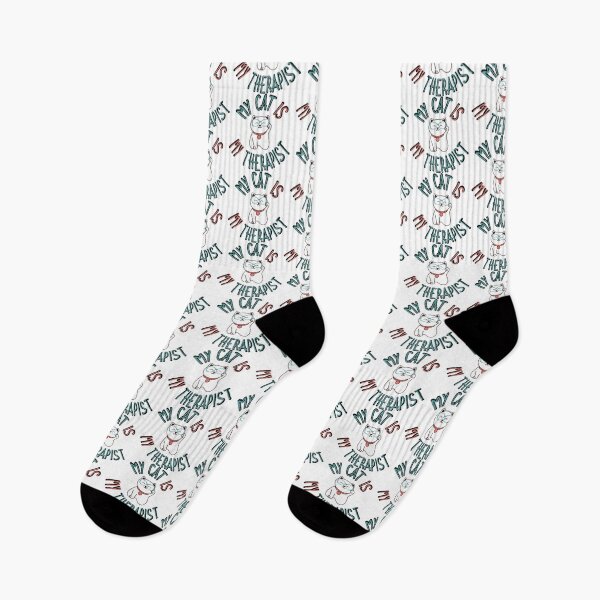 Item preview, My Cat Is My Therapist White designed and sold by ShopTr3ndy.