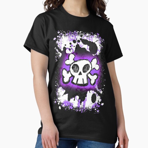 Purple Cartoon Skull Classic T-Shirt